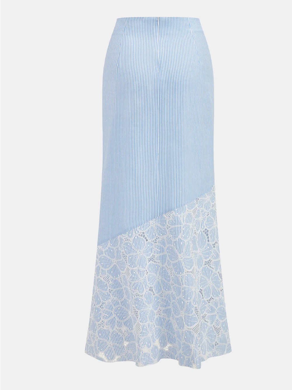 Commense Lace Panel Striped Top & Midi Skirt Set Size Large NWT - Picture 5 of 7
